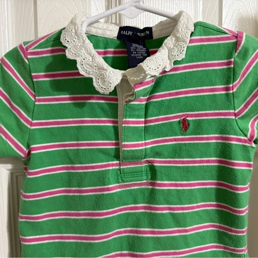 Ralph Lauren Ruffle Lace Collar Polo